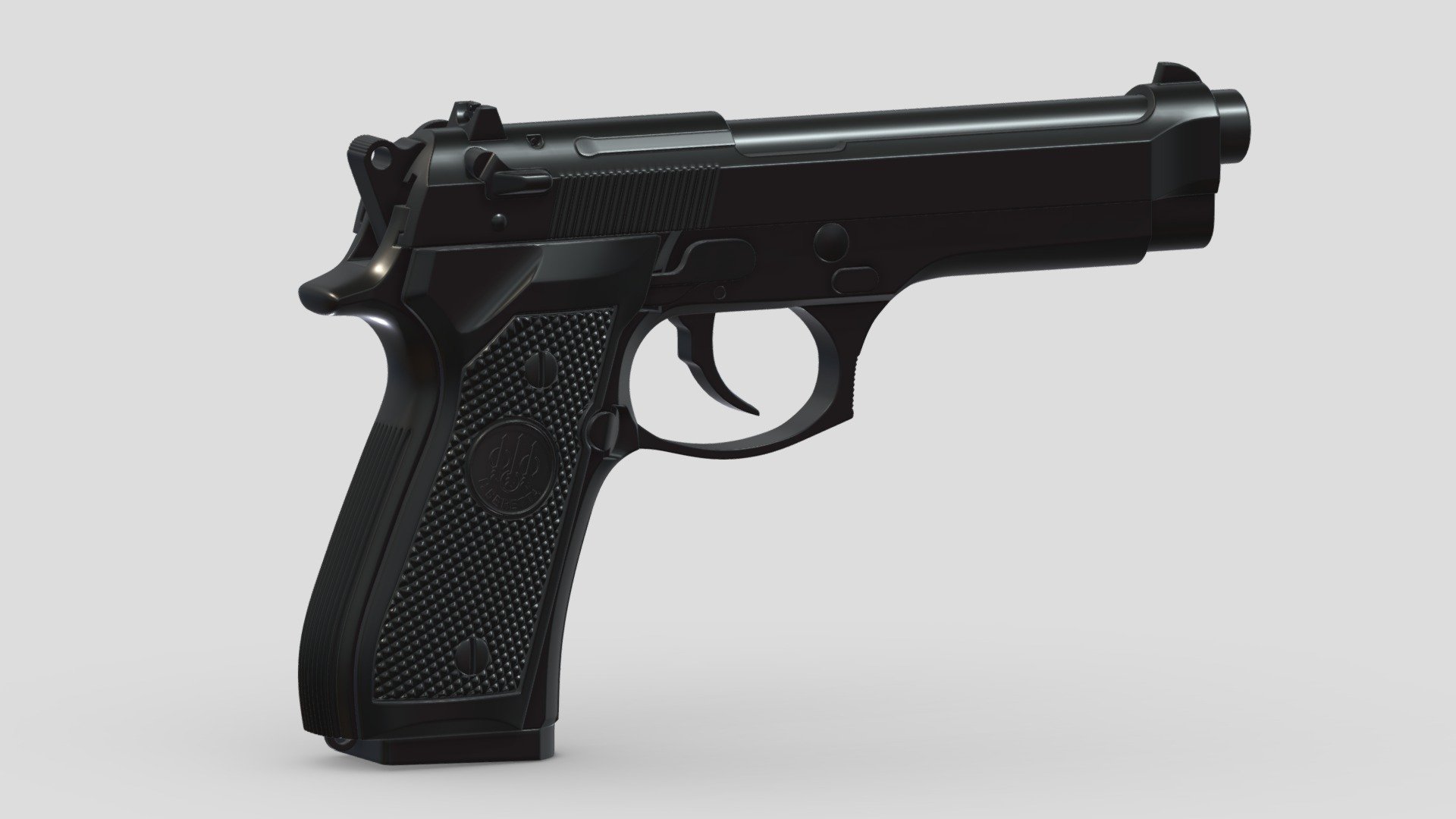 Beretta 92 High Poly 3d model