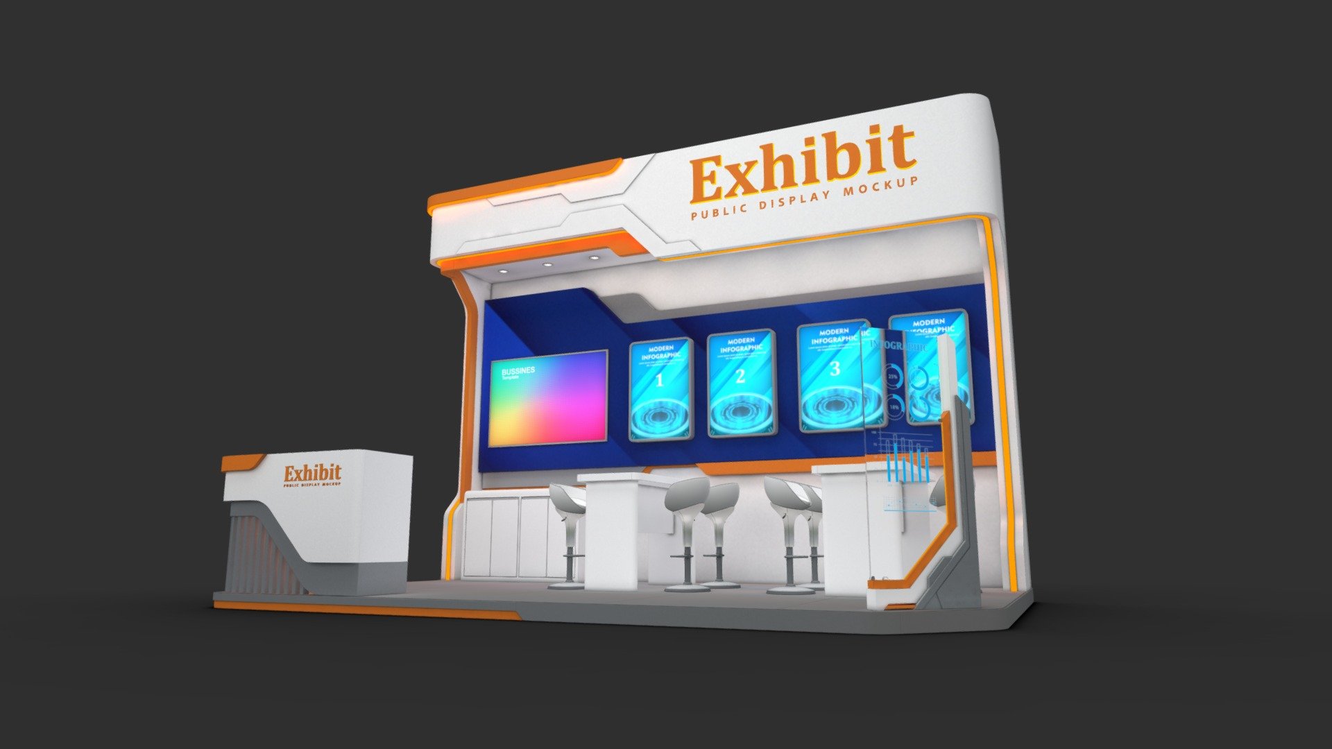 EXHIBITION STAND_2205_15 Sqm 3d model