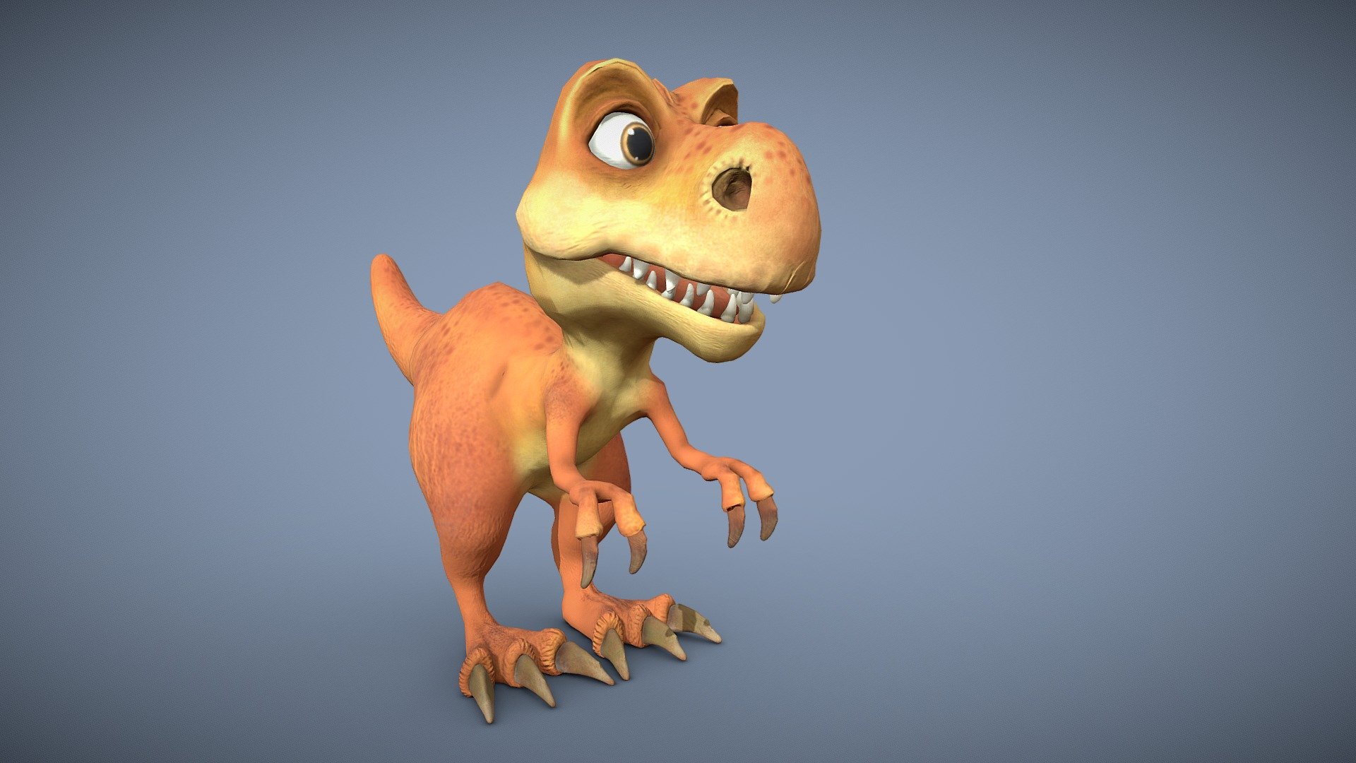 cartoon baby dinosaur 3d model