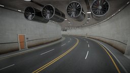 3D Road Tunnel 3D model