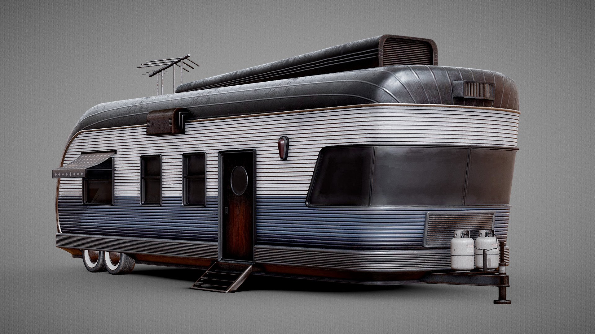 Retro Trailer 3d model