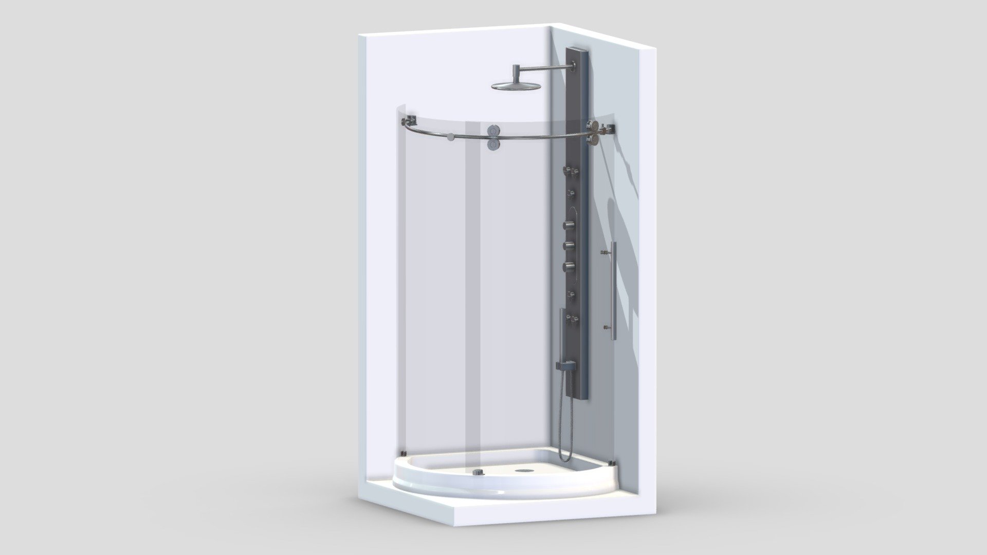 Vigo Sanibel With Base Shower 3d model