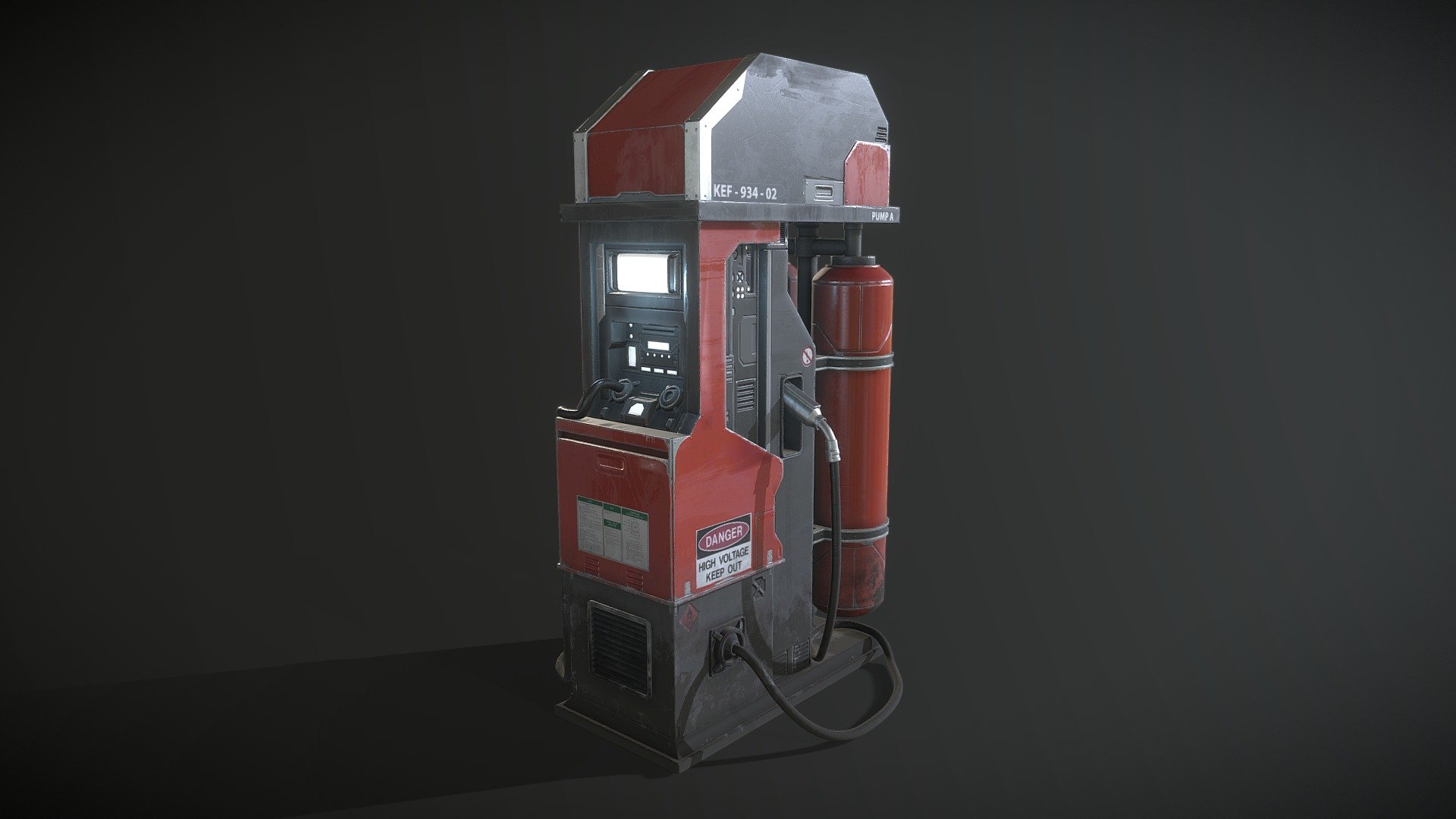 Futuristic Gas Pump 3d model