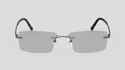 Rectangular Rimless Eyeglasses