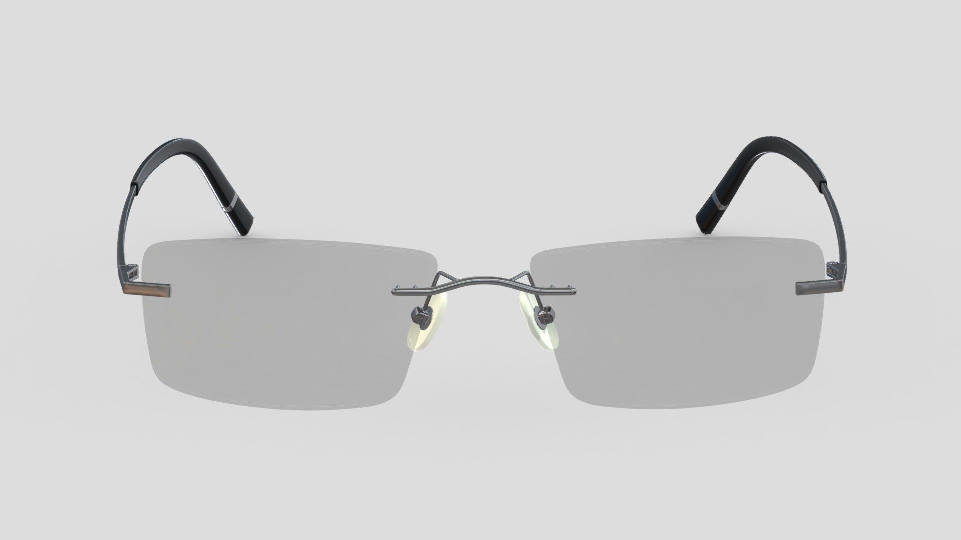 Rectangular Rimless Eyeglasses 3d model