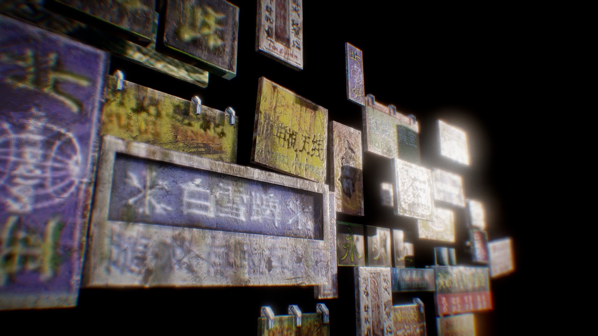 Chinese Old Street Signs VOL 2 (gameready) 3d model