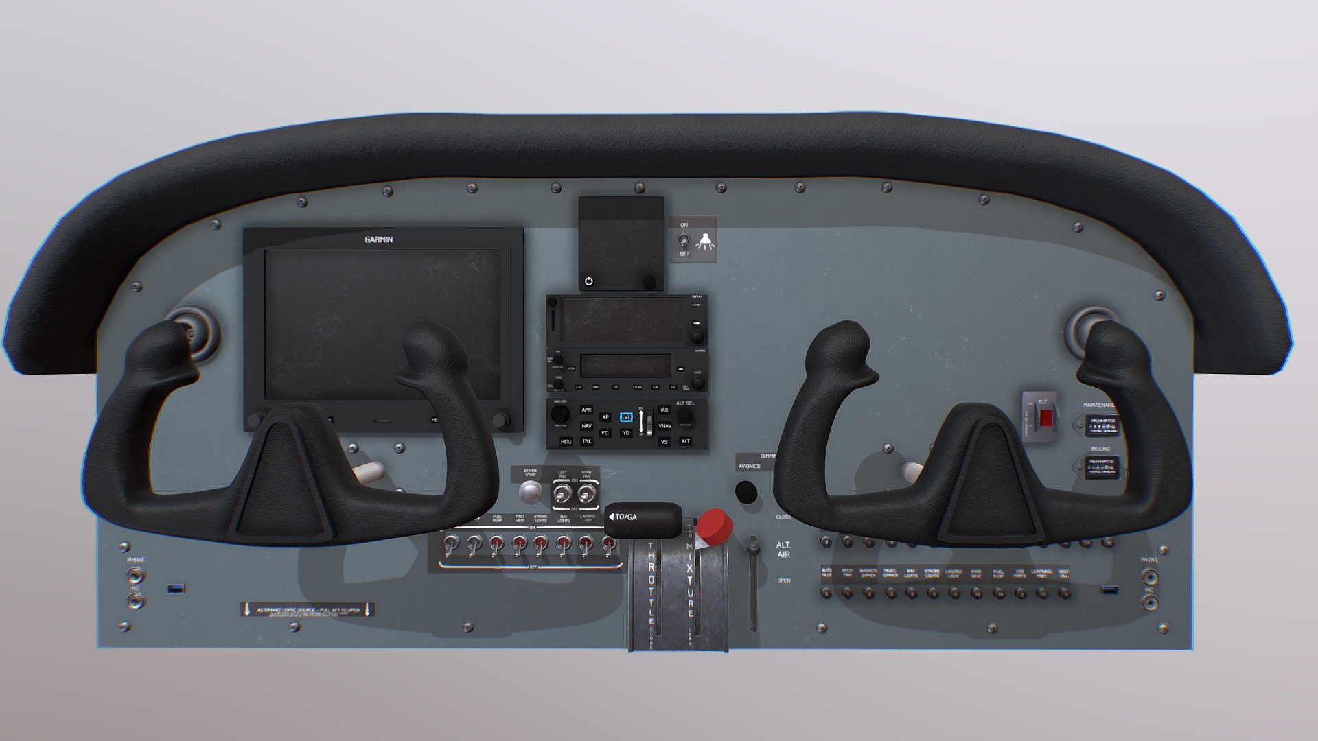 Piper Pilot 100i Instrument Panel 3d model