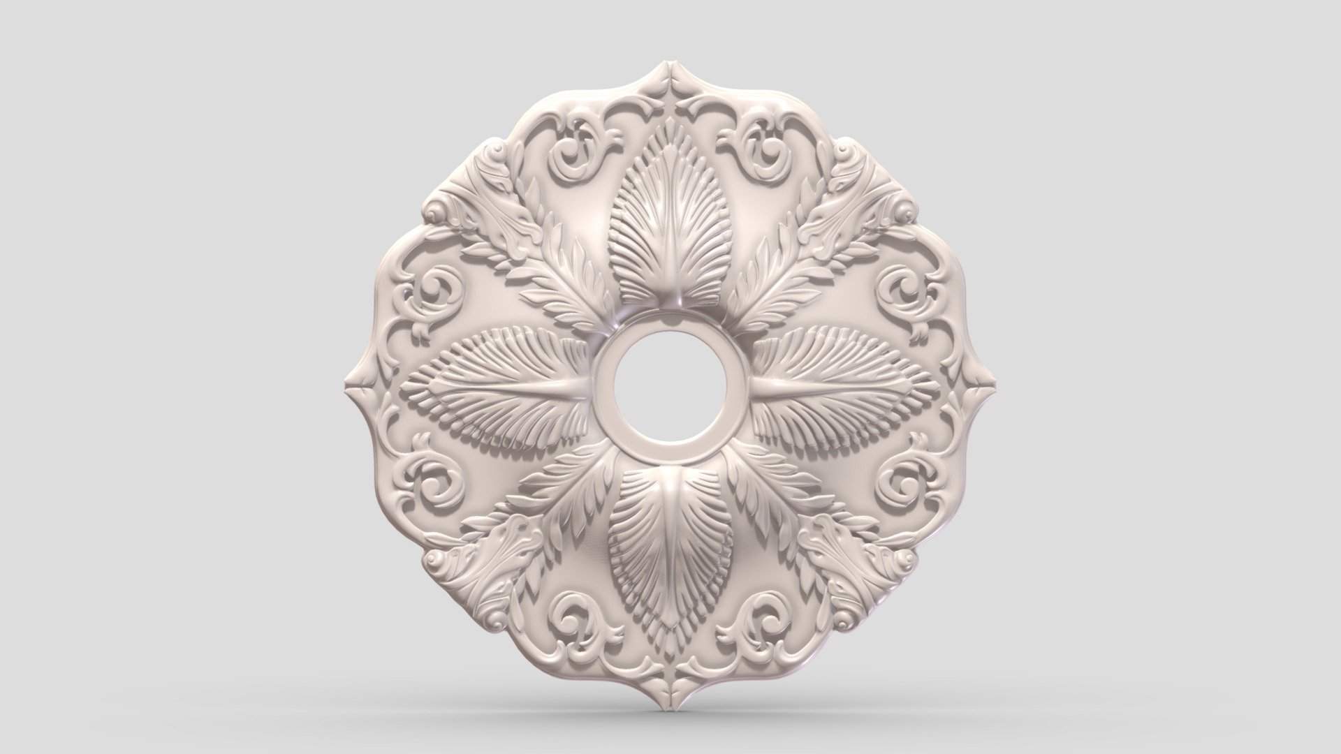 Classic Ceiling Medallion 09 3d model