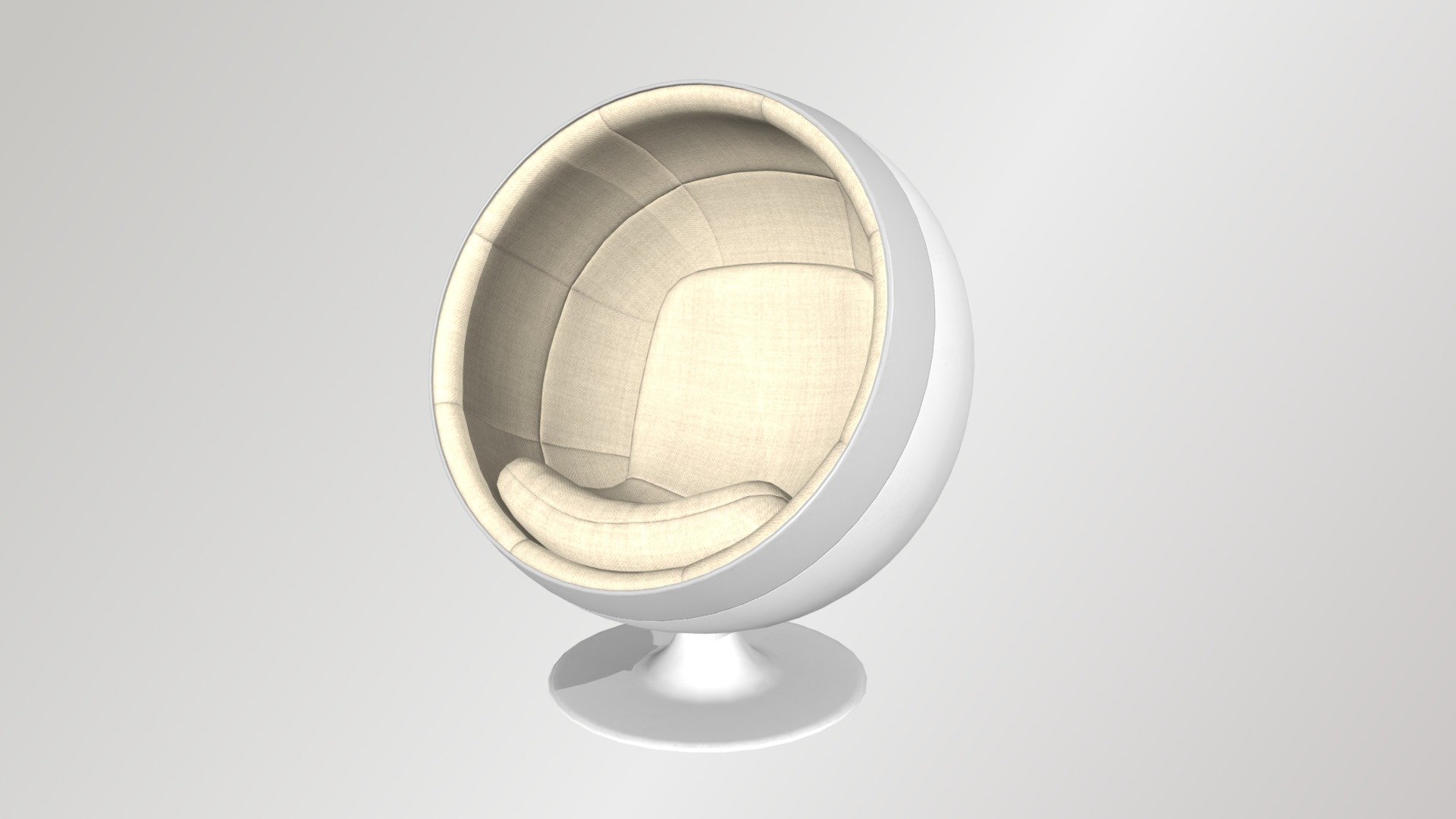 Round Futuristic Armchair 3d model