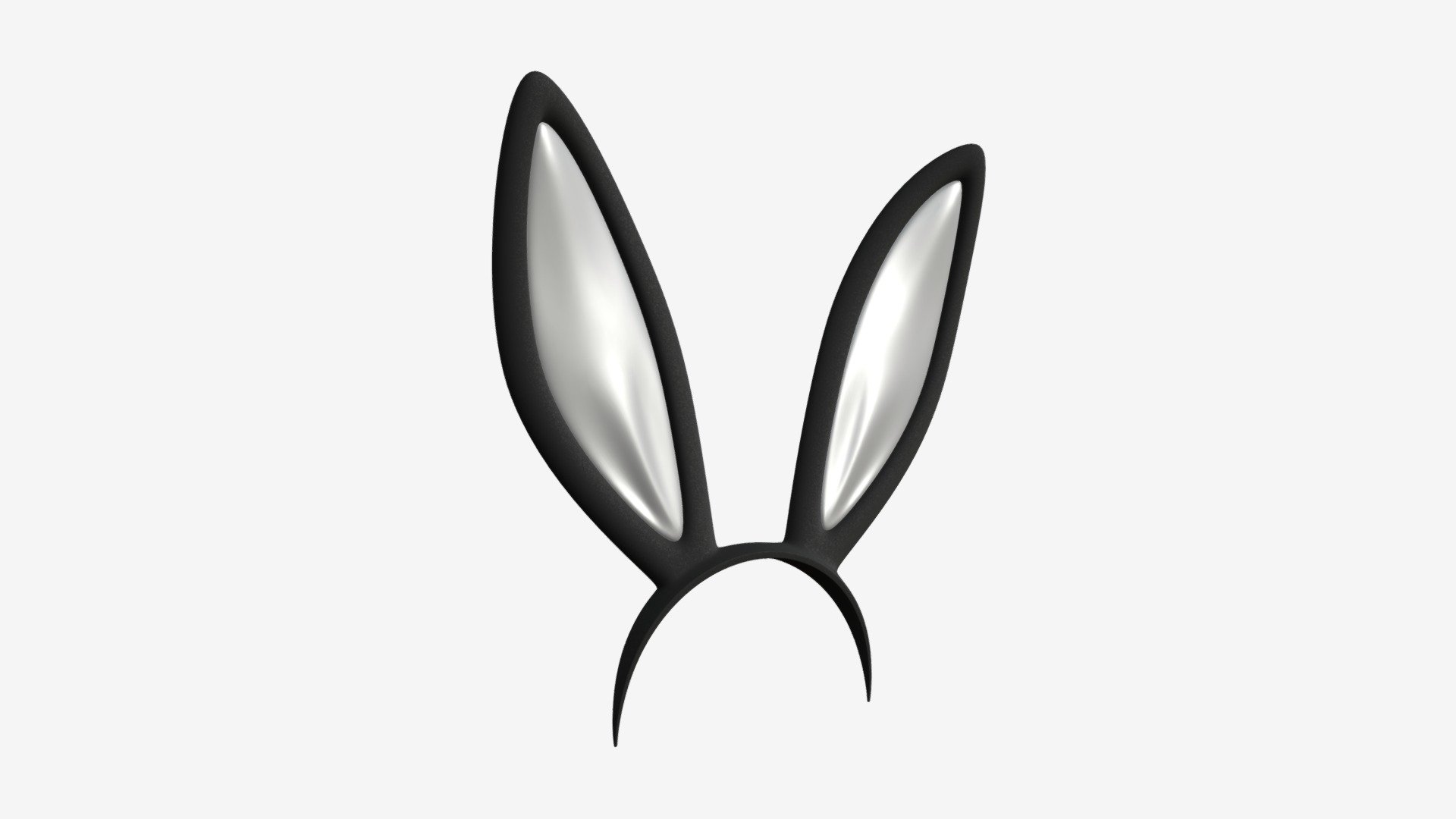 Headband bunny ears 01 3d model