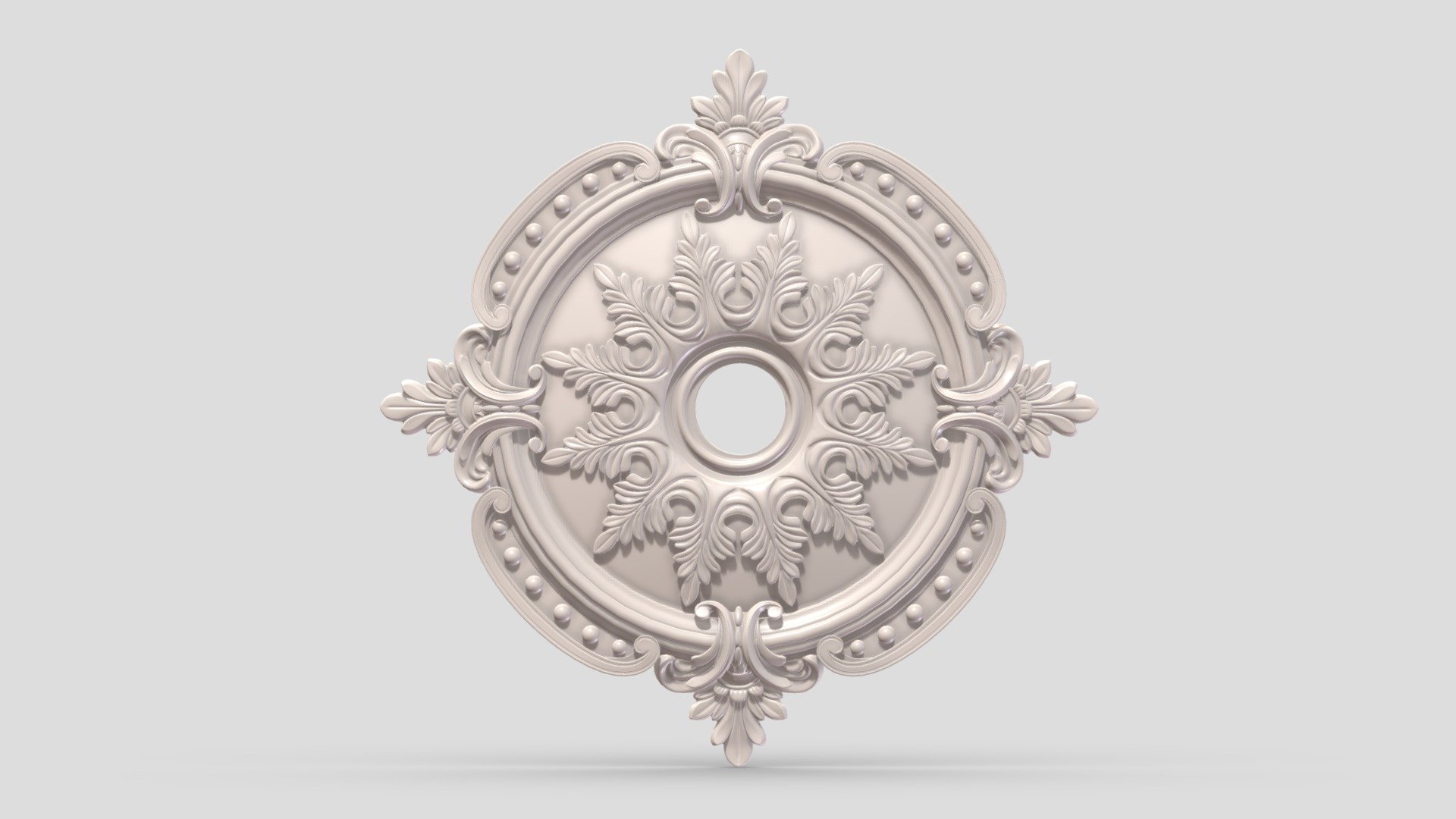 Classic Ceiling Medallion 17 3d model