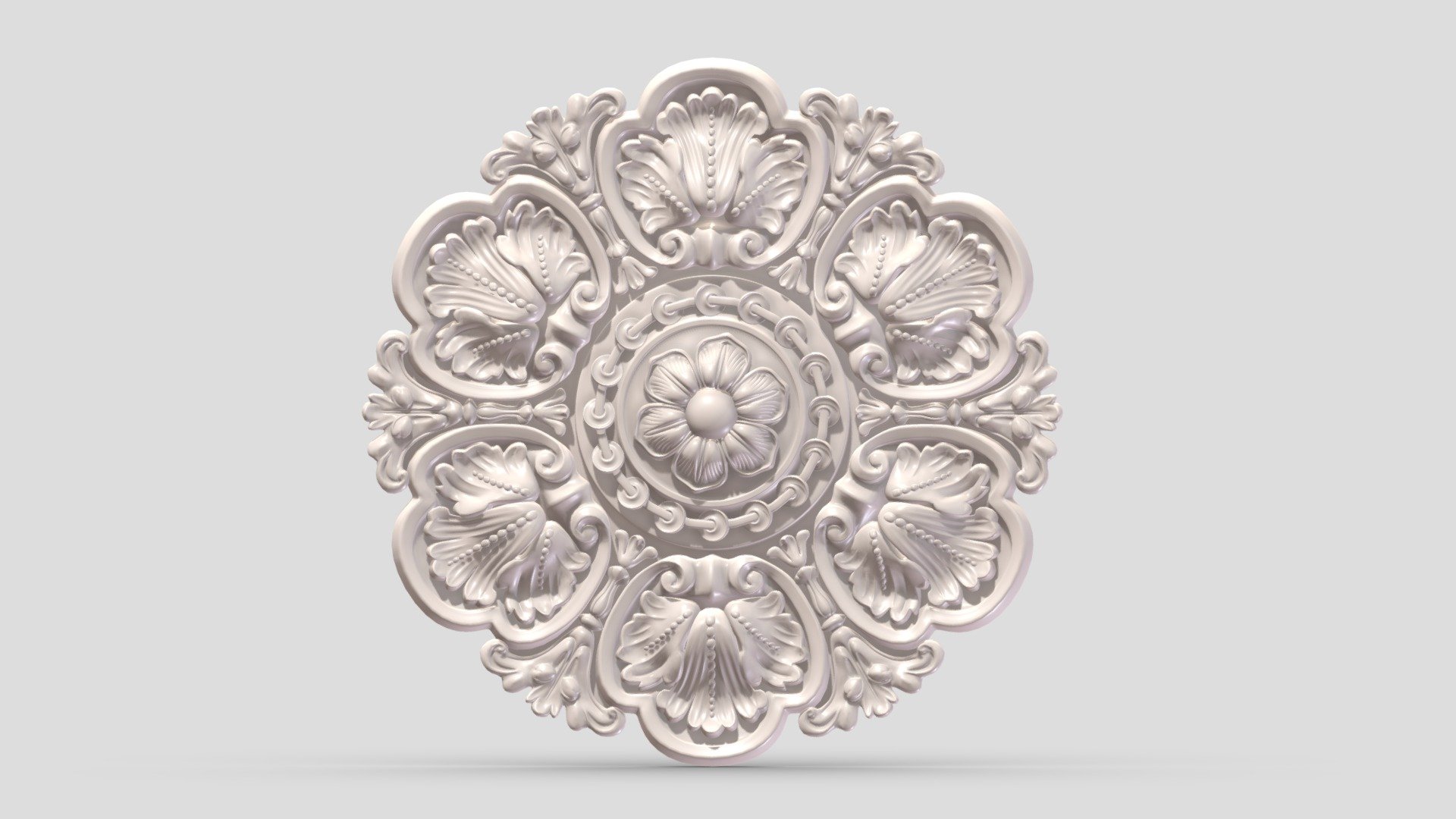 Classic Ceiling Medallion 53 3d model