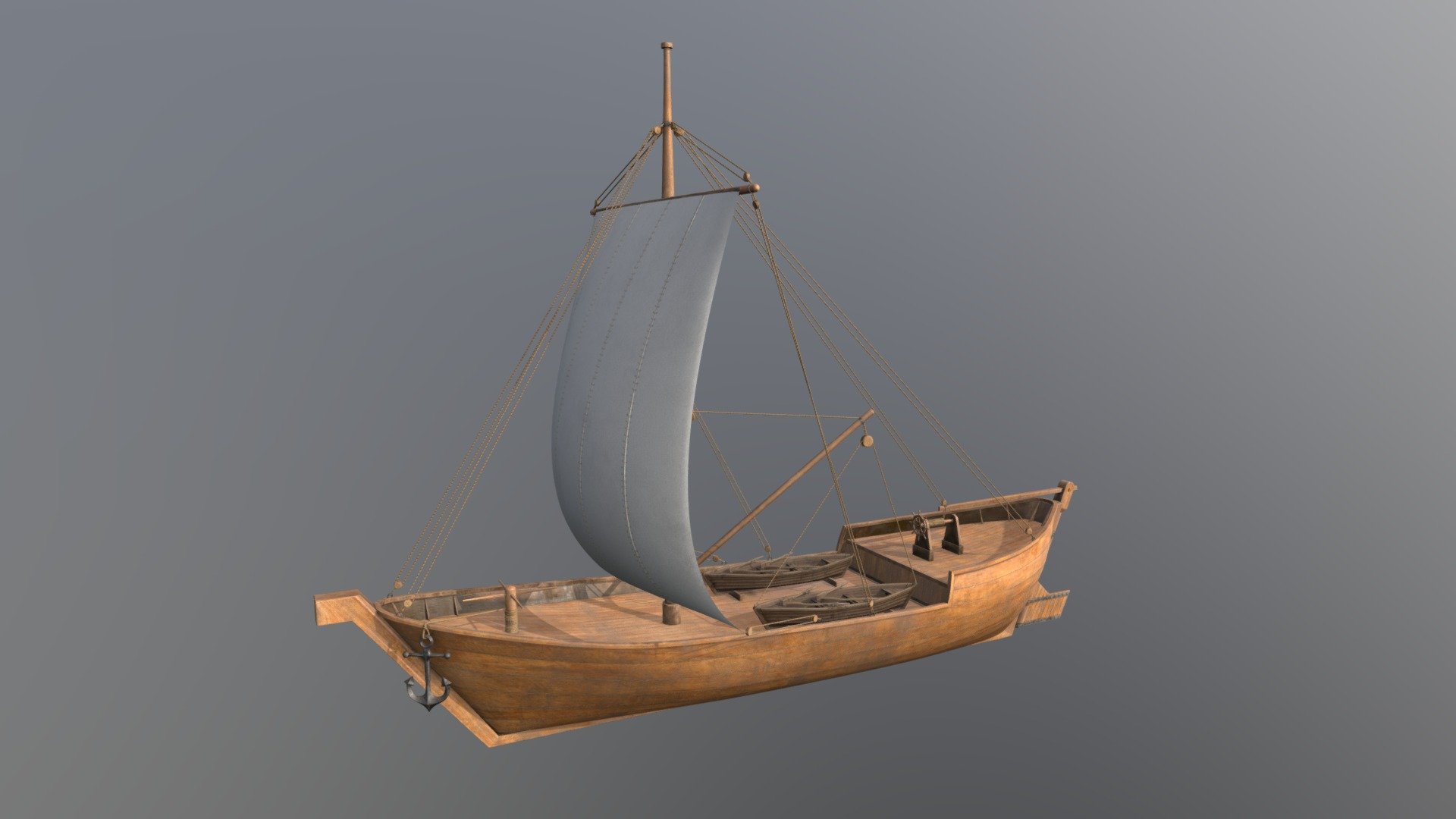 Sailing Boat(Koch) 3d model