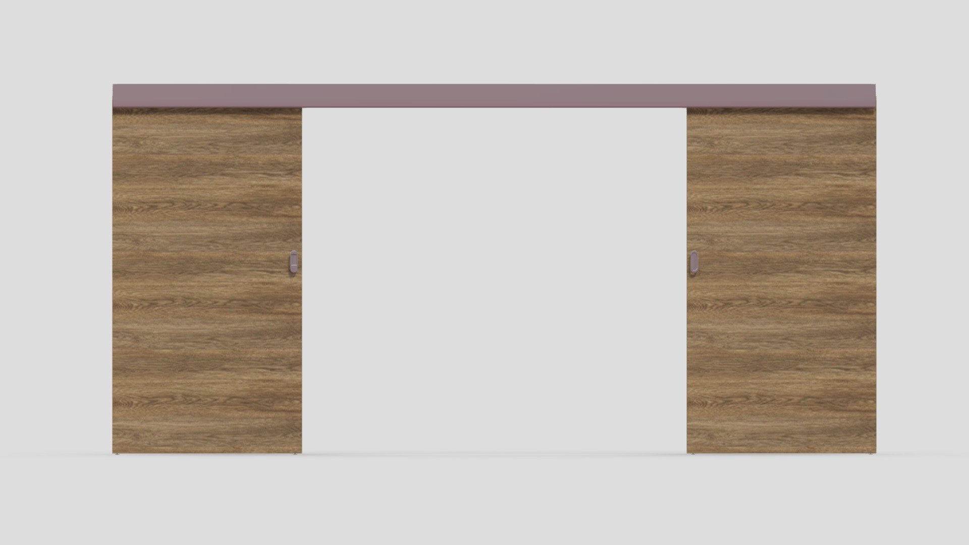 Wood Sliding Door 3d model