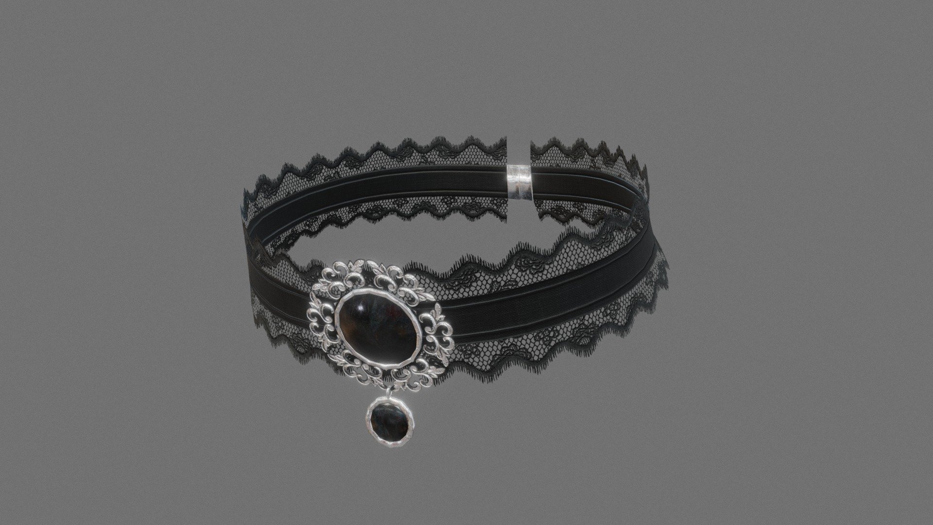 Victorian Lace Choker 3d model