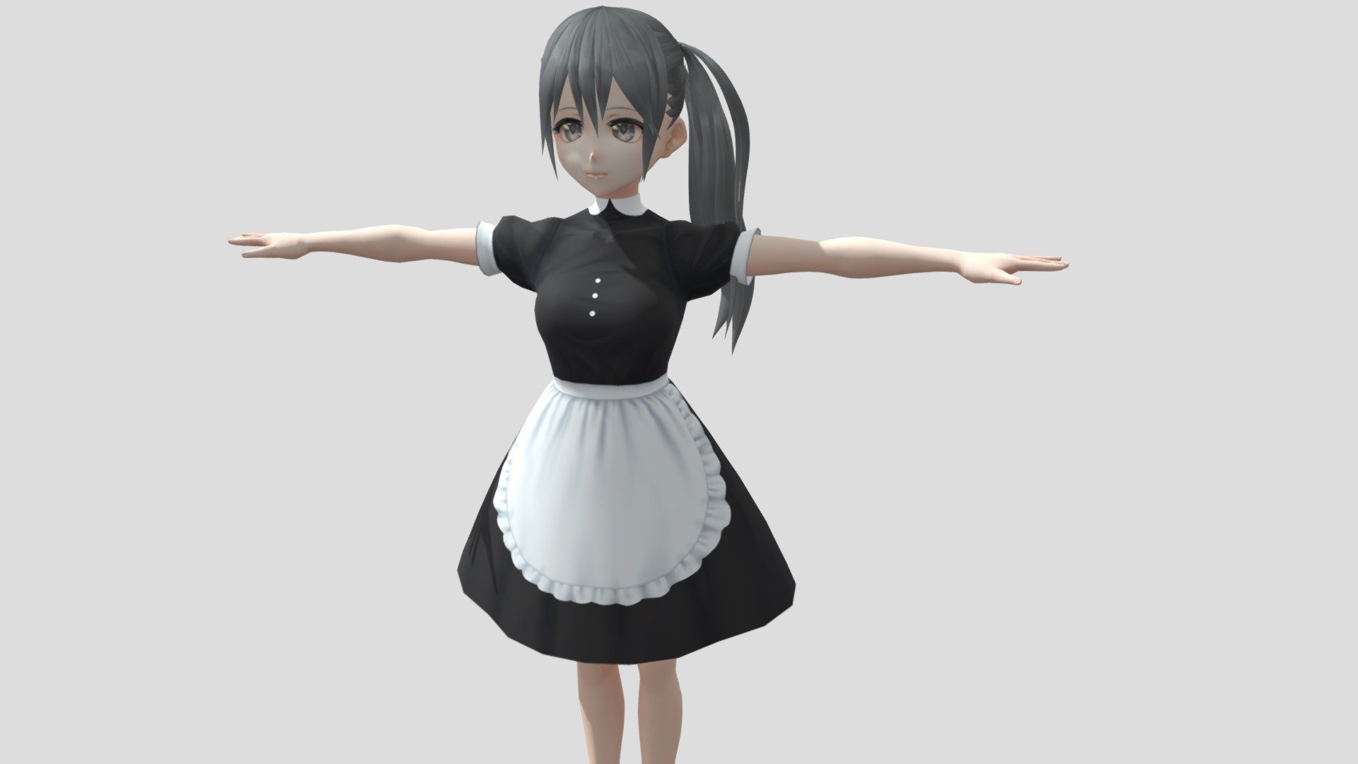 【Anime Character】Hina (Maid V2/Unity 3D) 3d model