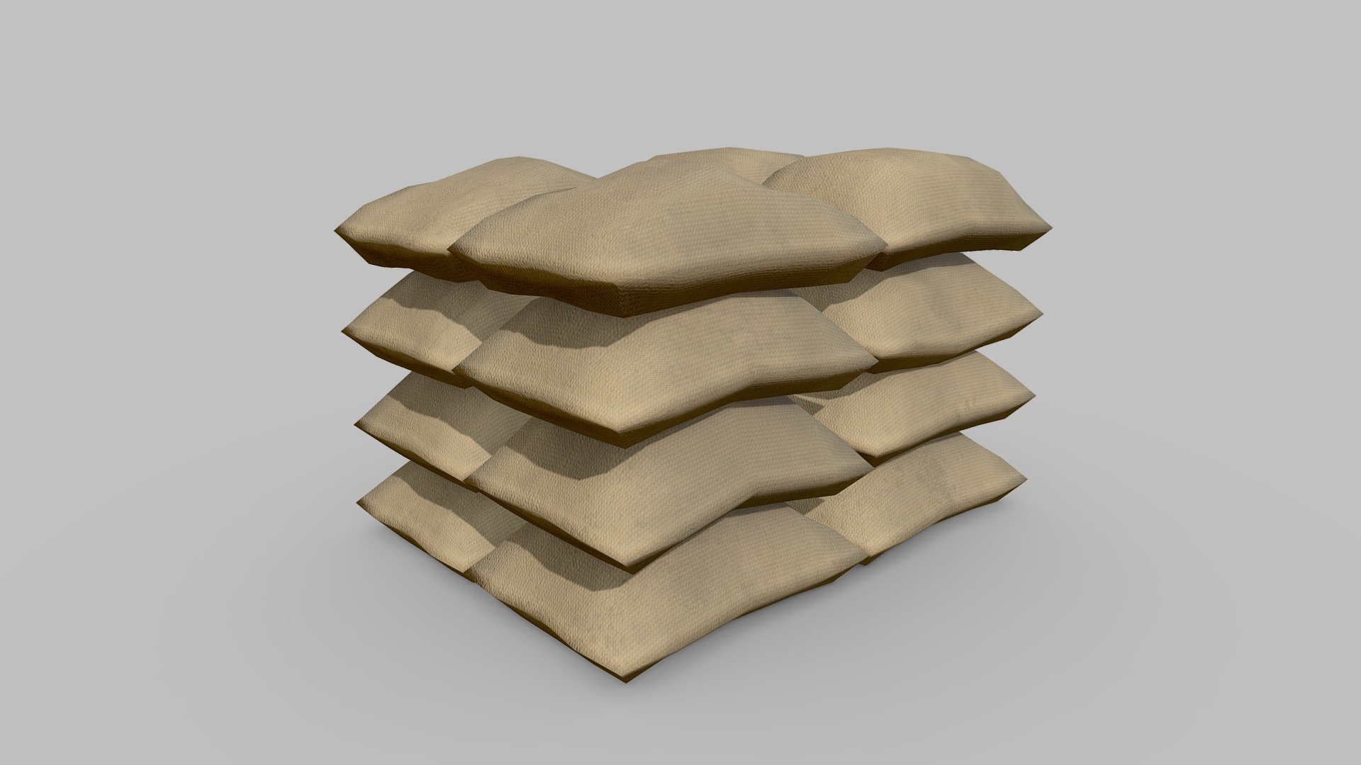 Burlap Sack 3d model