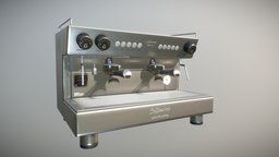 Bar coffee machine medium poly