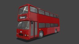 Double Decker Bus Closed Top Animated