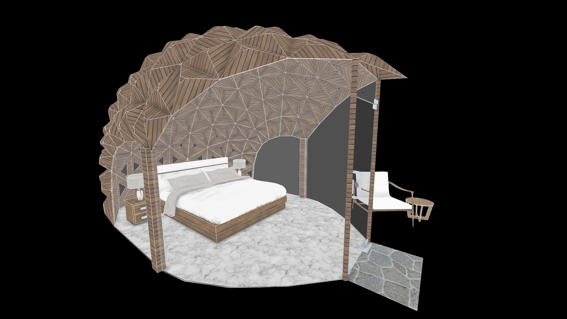 Parametric Shed 3d model