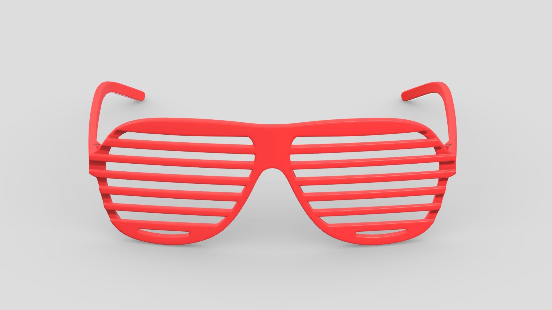 Shutter Glasses Red 3d model