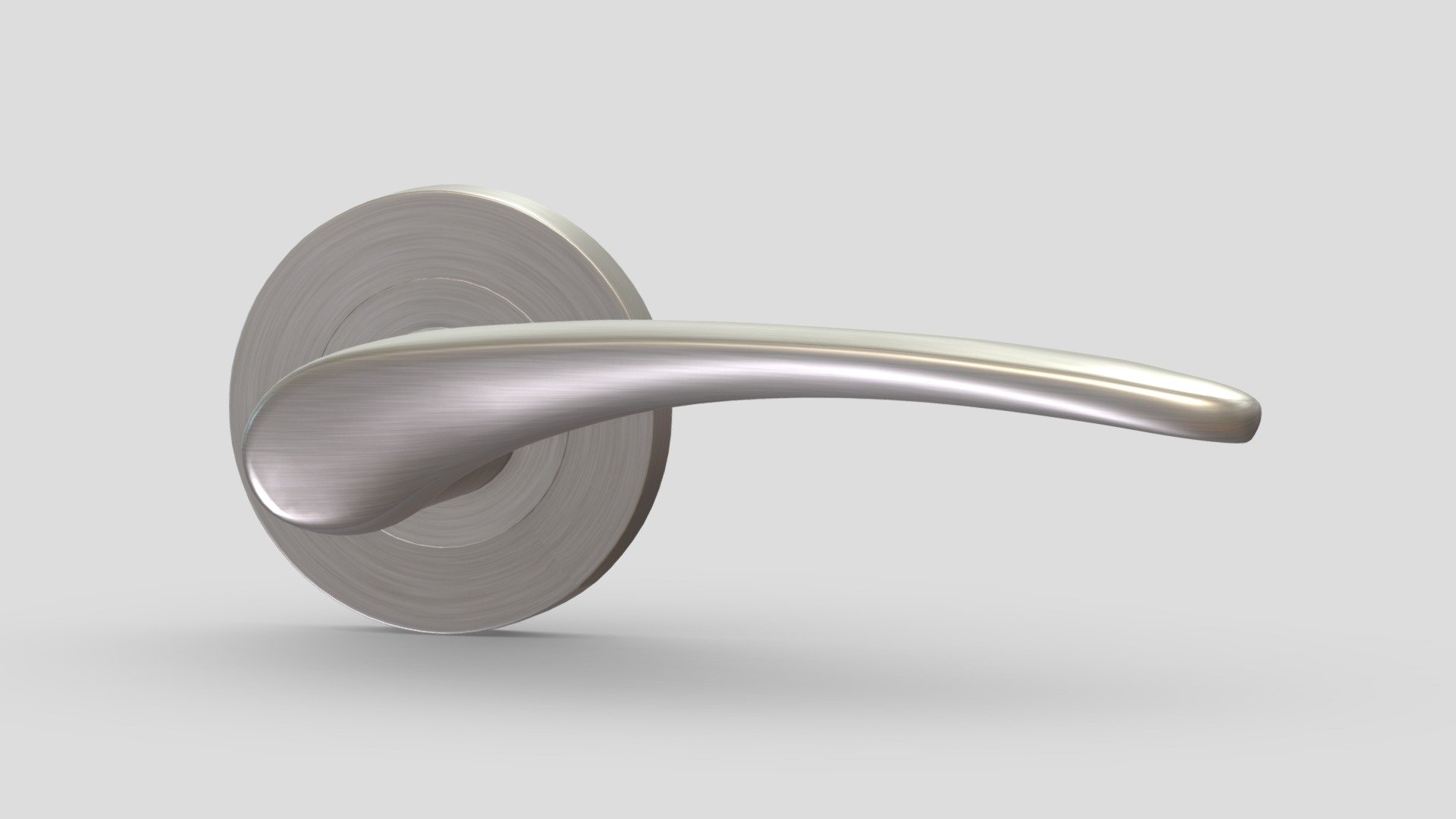 Eurospec Tirolo Satin Steel Solid Door Handle 3d model