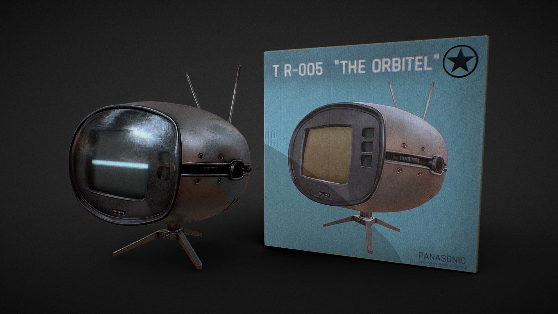 Retro Television 3d model