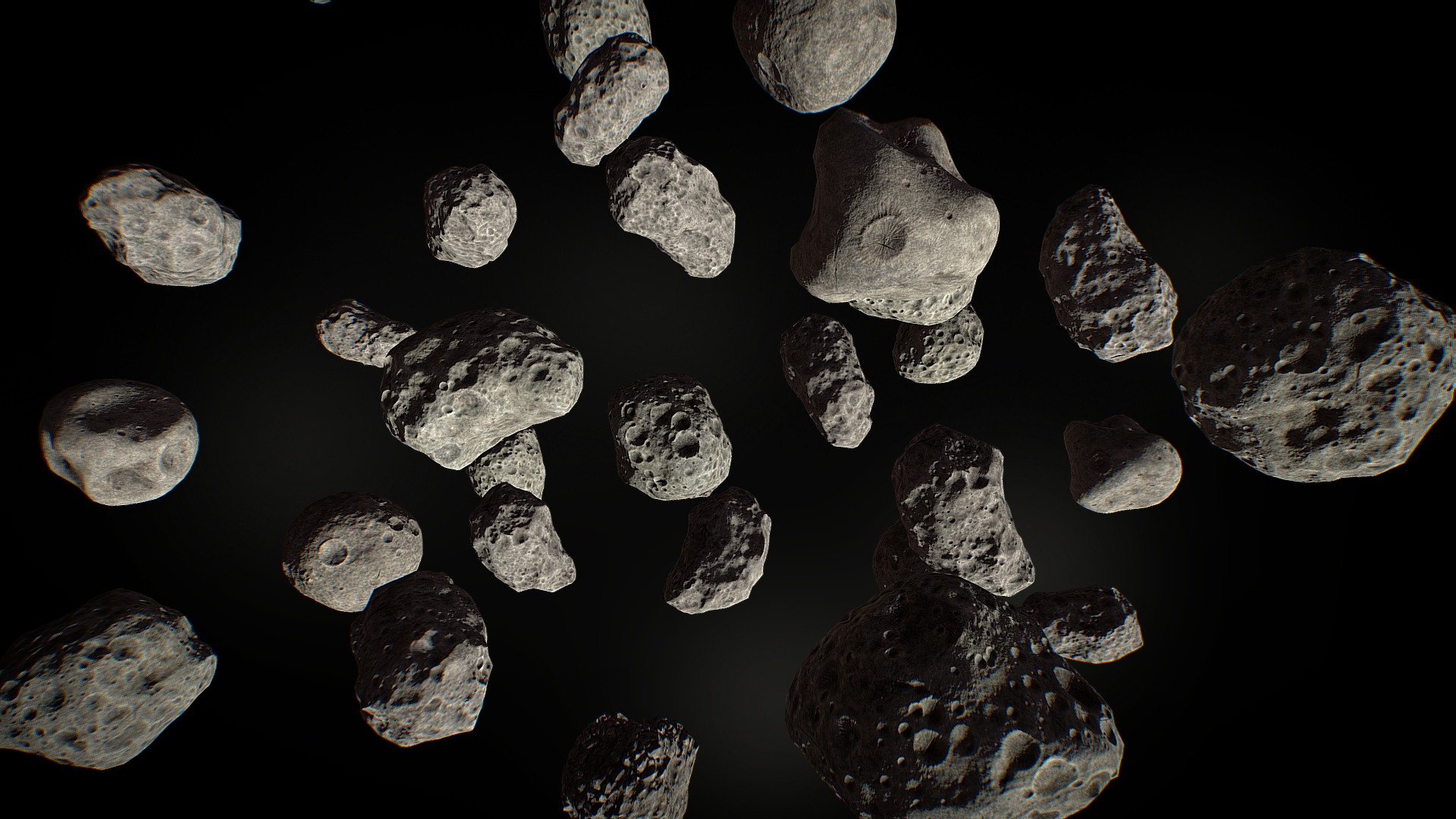 Asteroids 3d model