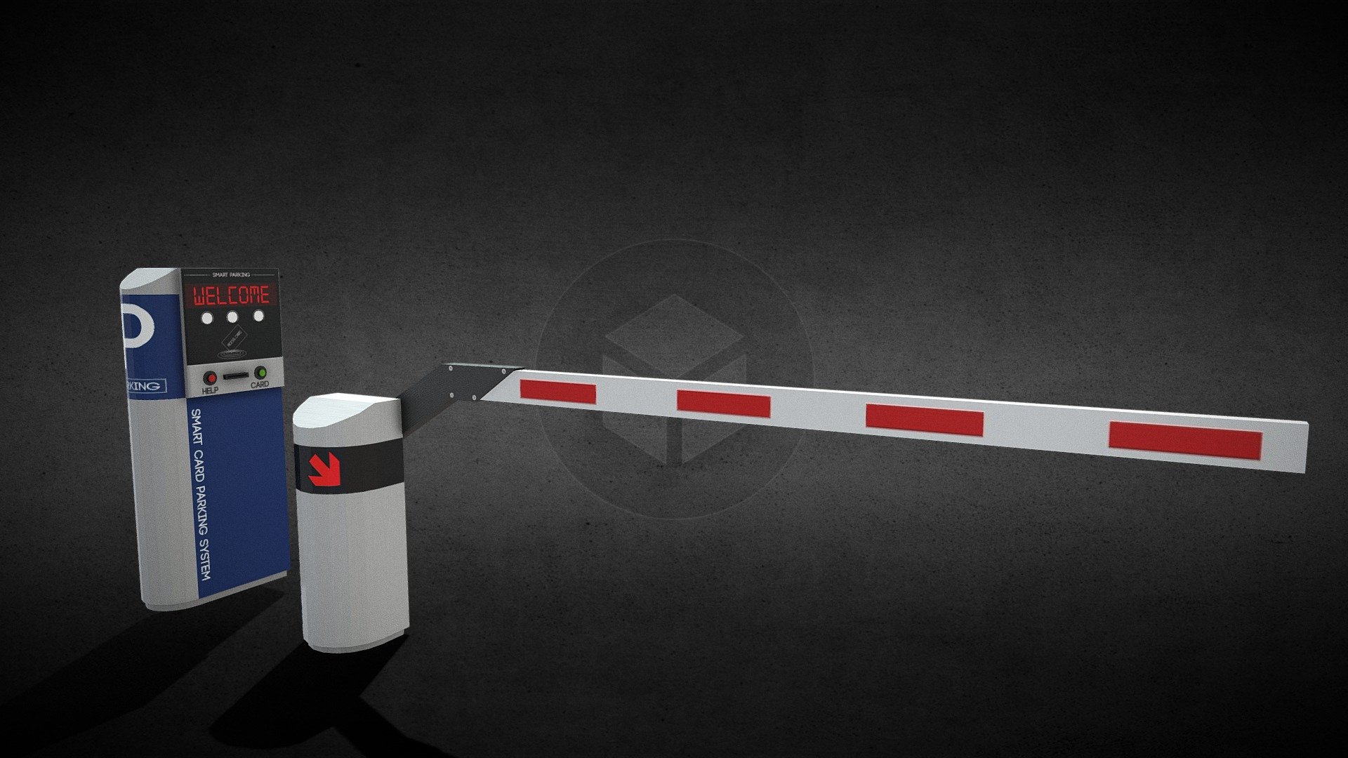 Auto Parking Gate 3d model