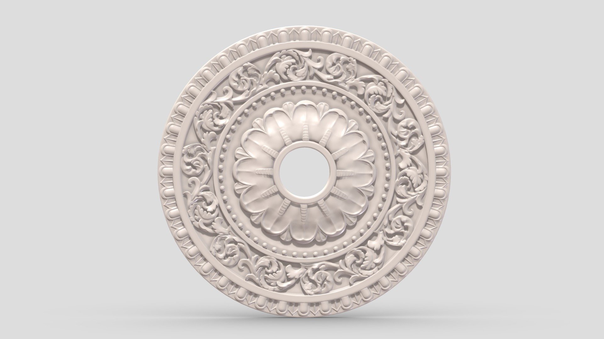 Classic Ceiling Medallion 19 3d model