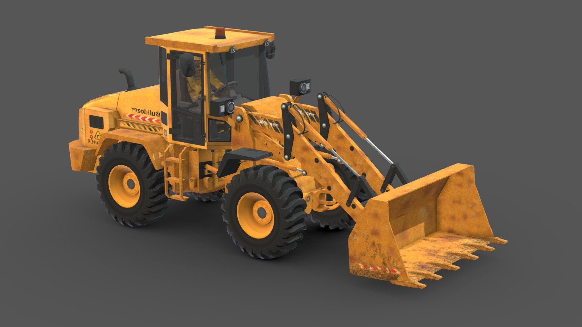 bulldozer truck 3d model