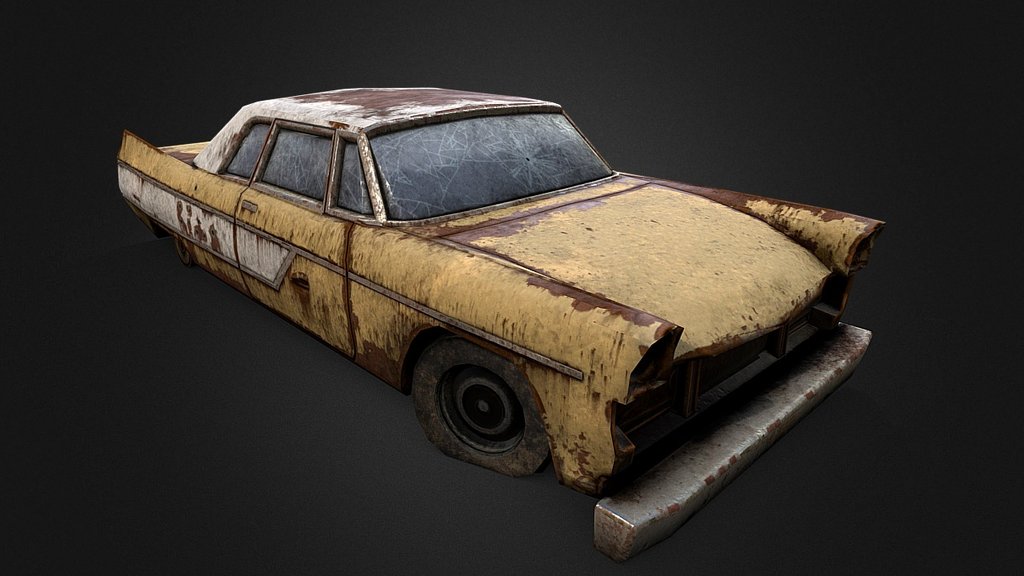 Old Rusty Car 3 3d model