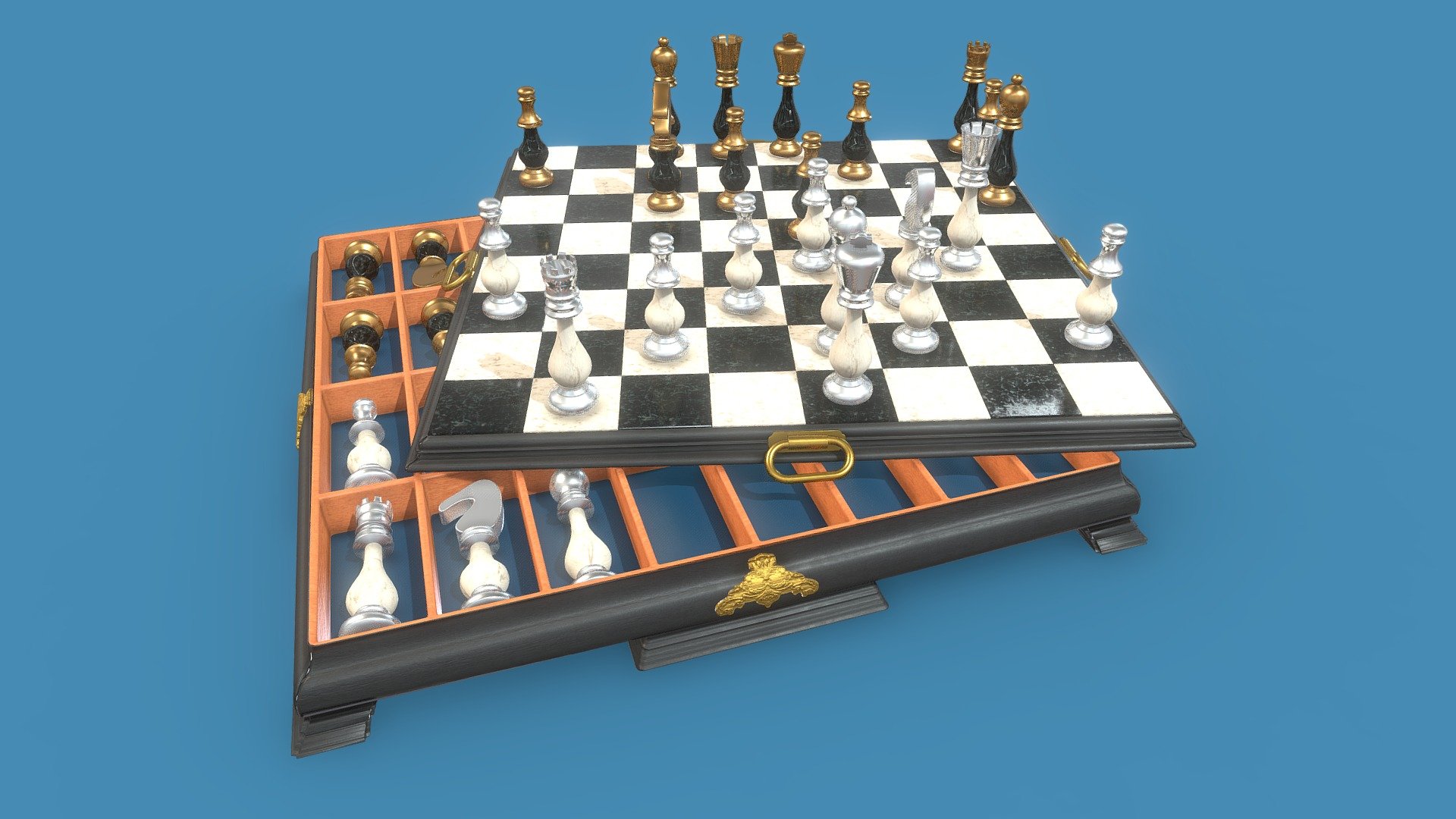 Tenebris Chess Board 3d model