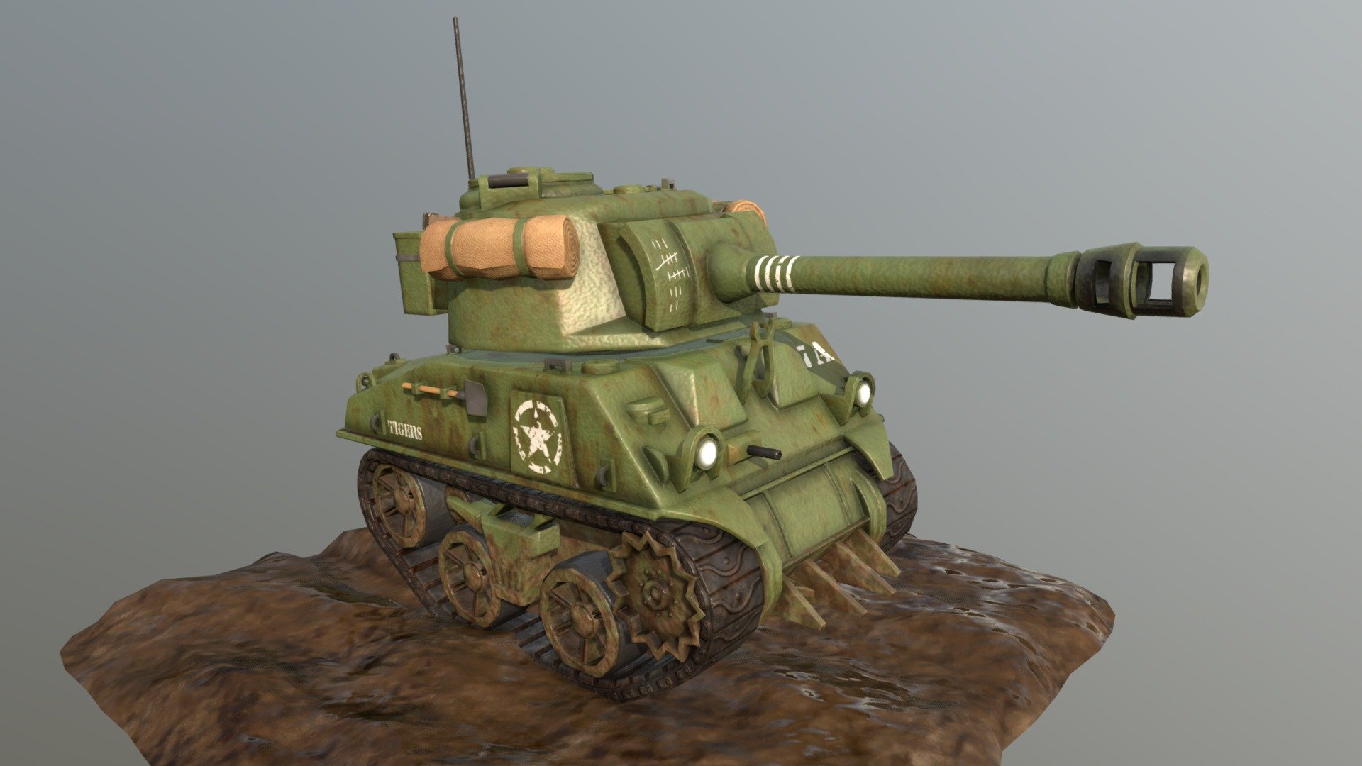 Chubby Tank 3d model