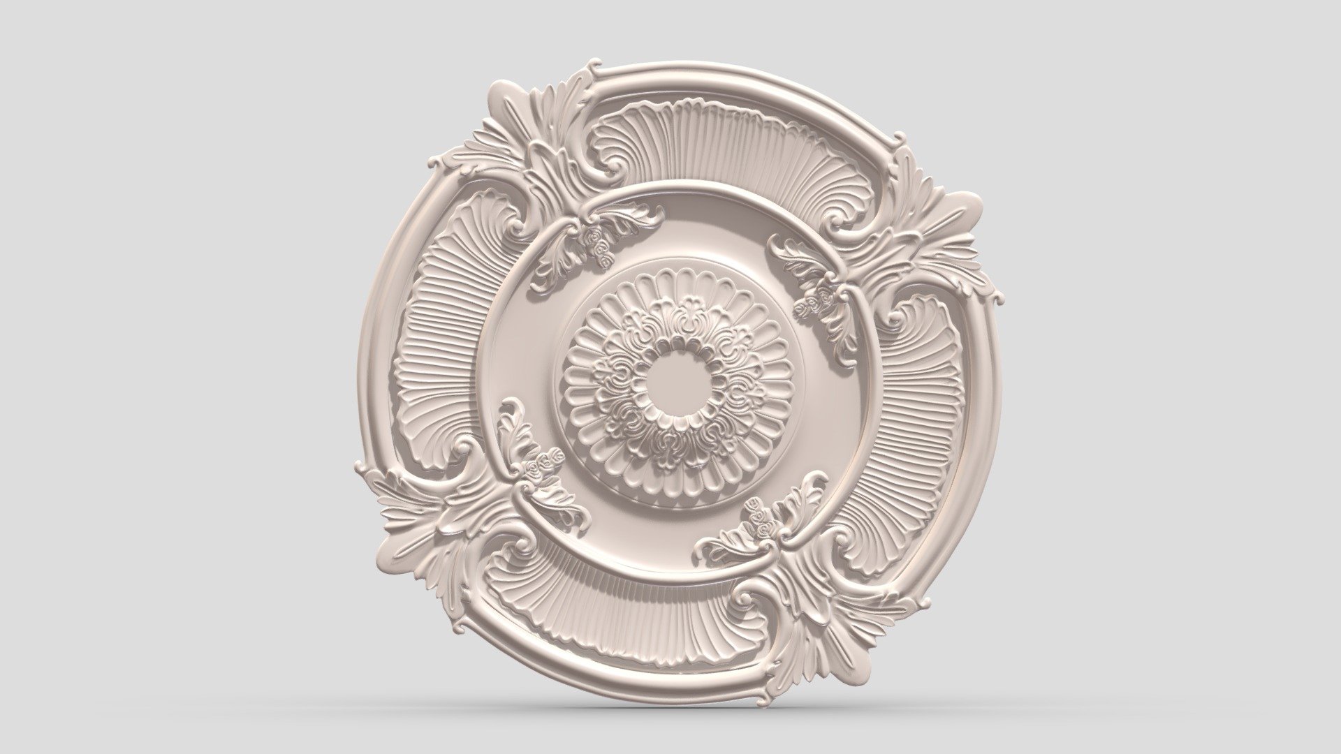 Classic Ceiling Medallion 37 3d model