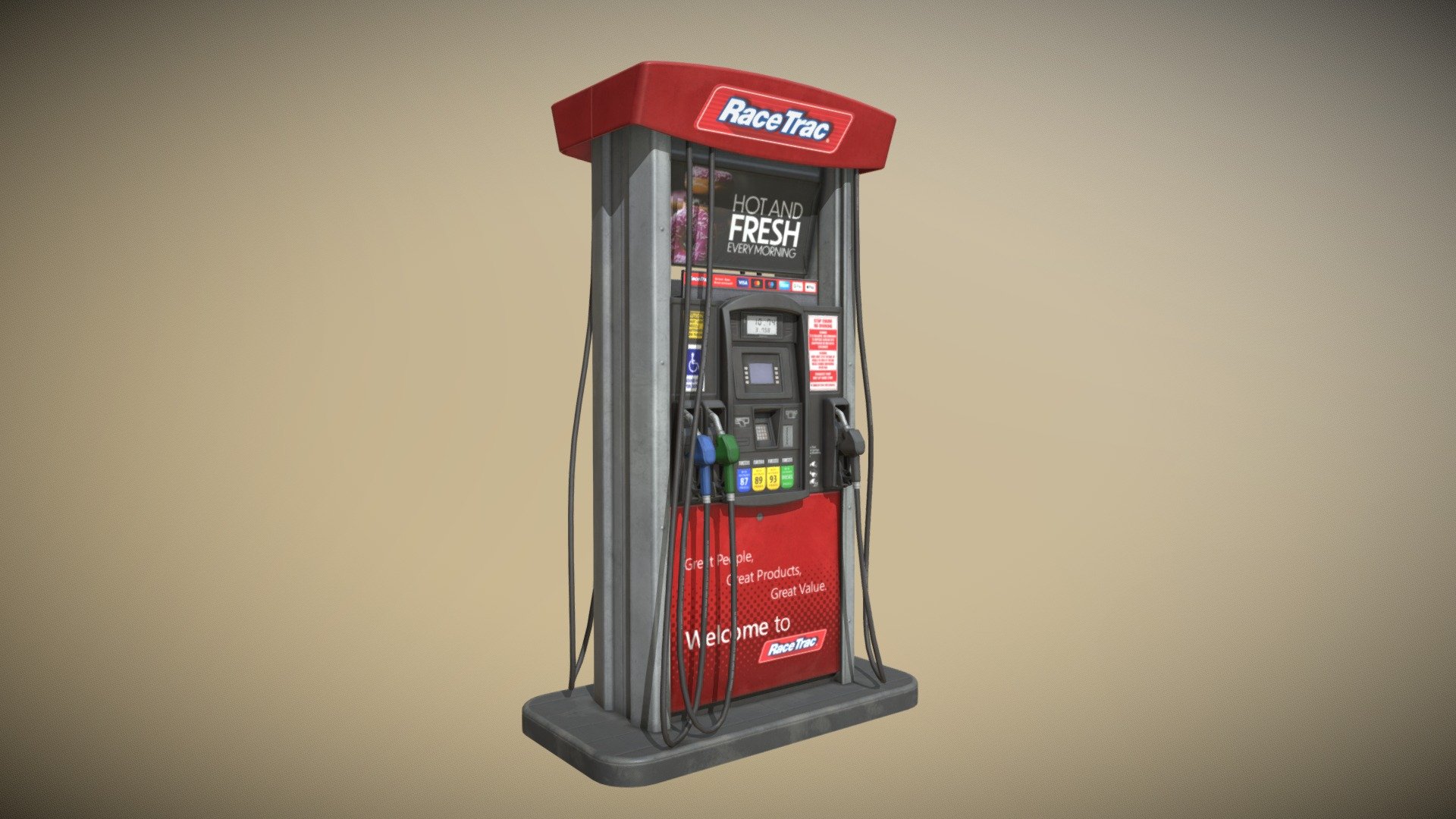 Gas Pump Refiler (New) 3d model