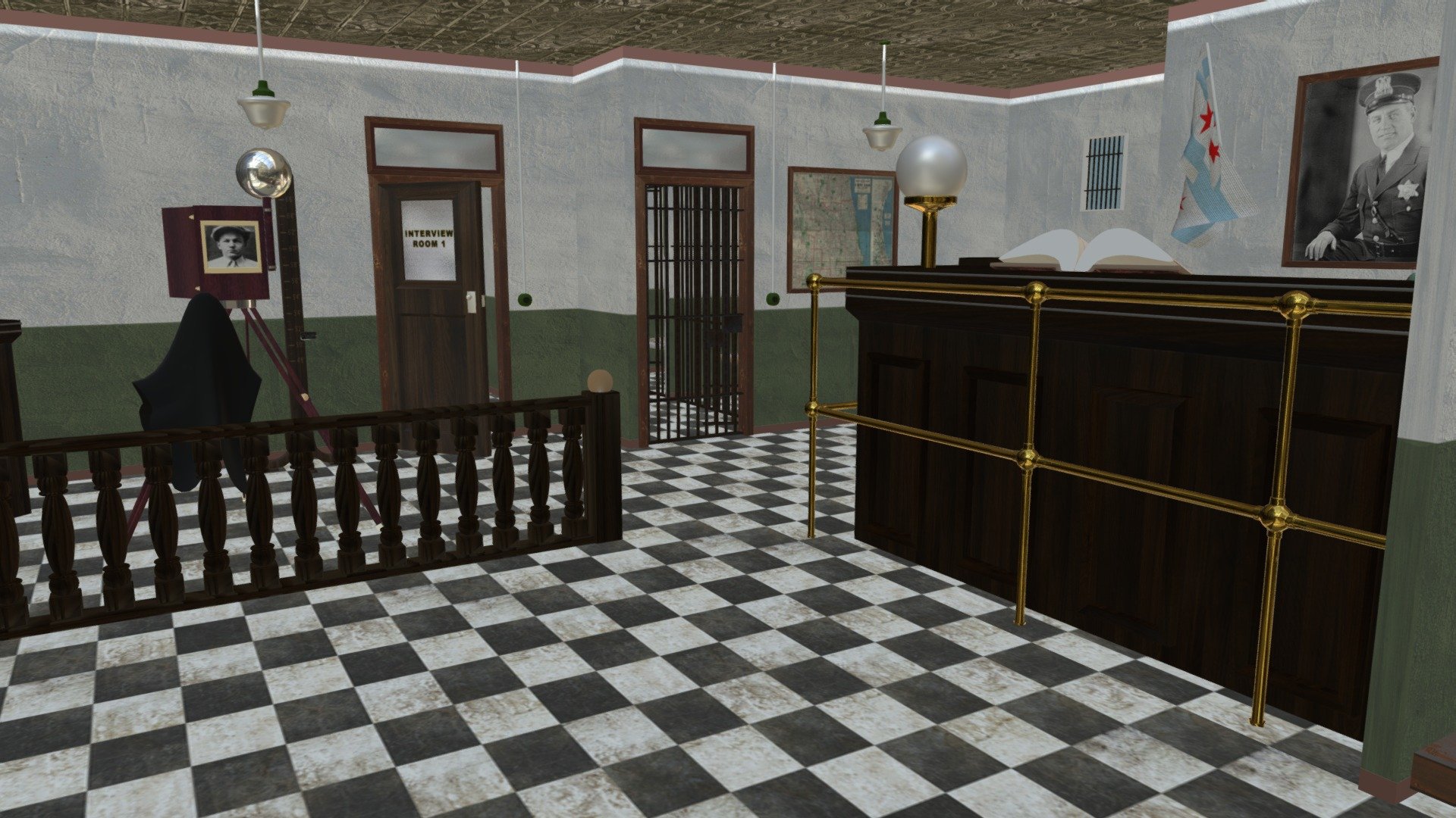 Our Town Police Station 3d model