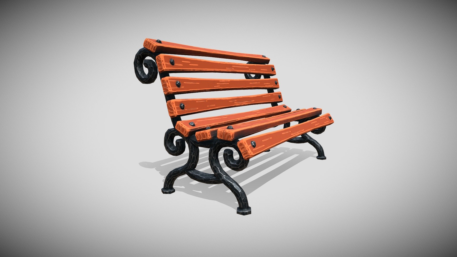 Street bench 3d model