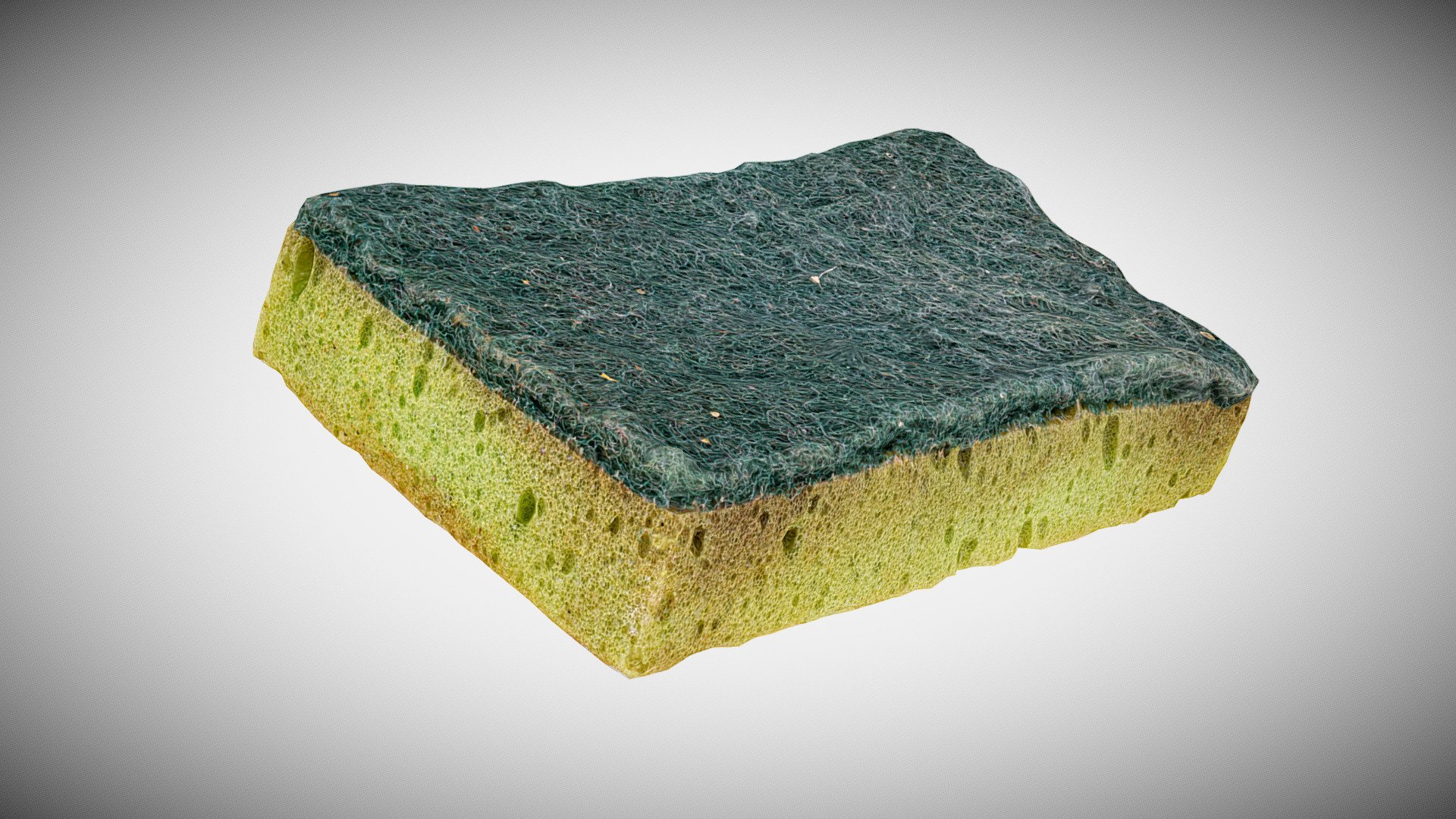 Dirty kitchen sponge 3d model