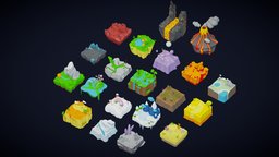 Low Poly Worlds Islands Exteriors Pack