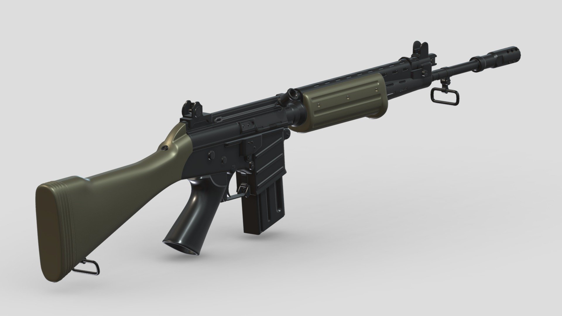 FN CAL High-poly 3d model