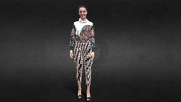 Batik Girl Standing Pose