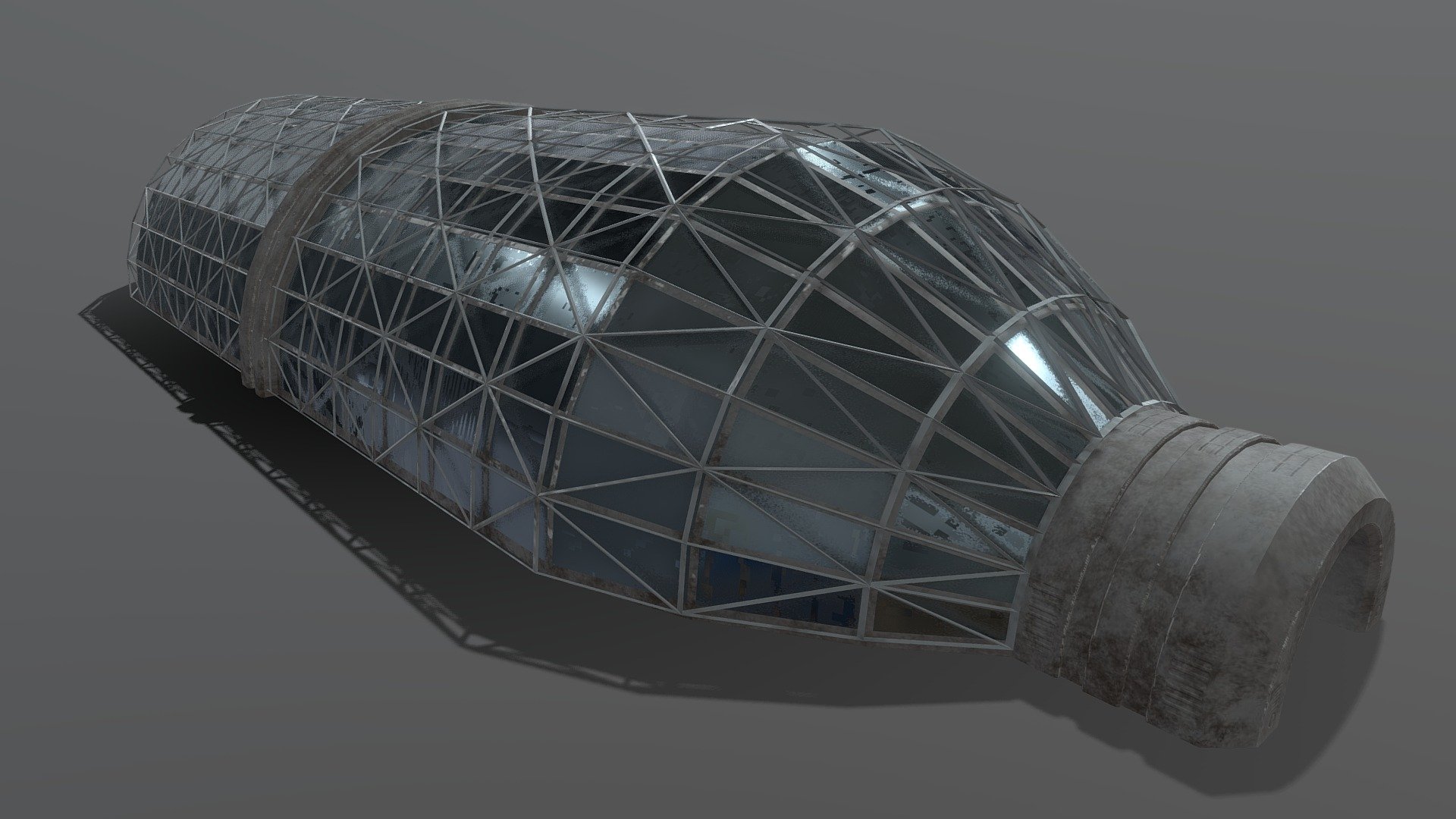 Sci-Fi Bio Zone Hanger 3d model