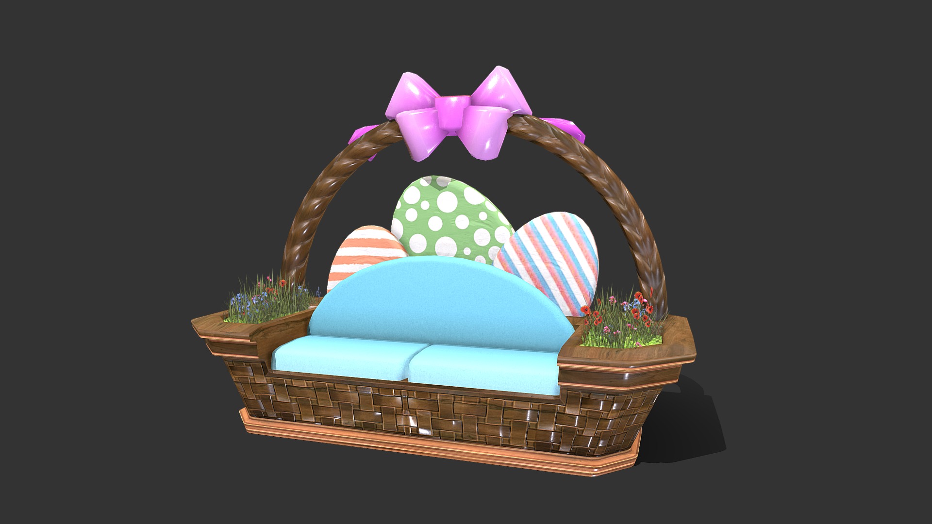 Easter Basket Bench 3d model