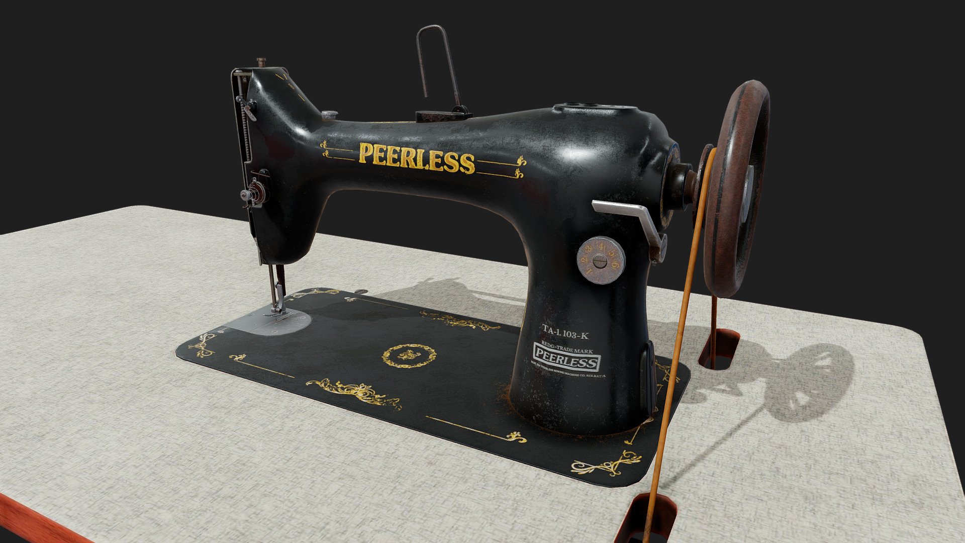 SEWING MACHINE FROM INDIA 3d model