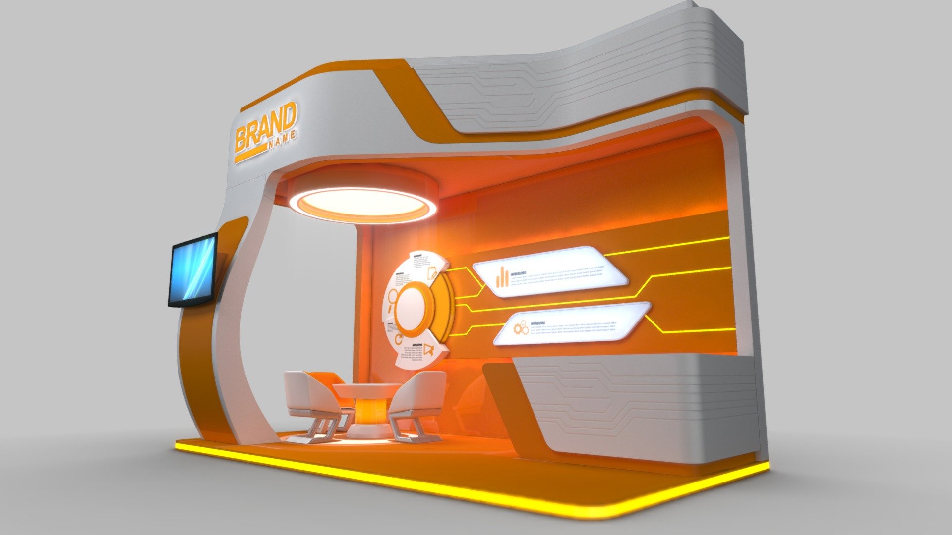 EXHIBITION STAND GMI 3d model