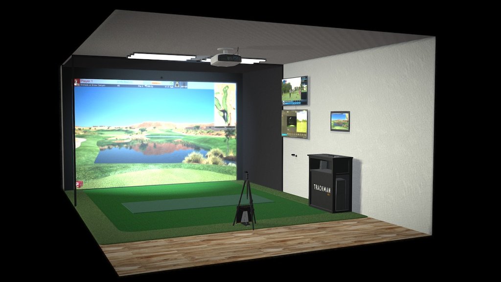 TrackMan Golf Simulator 3d model