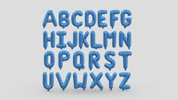 Balloon Alphabet Blue