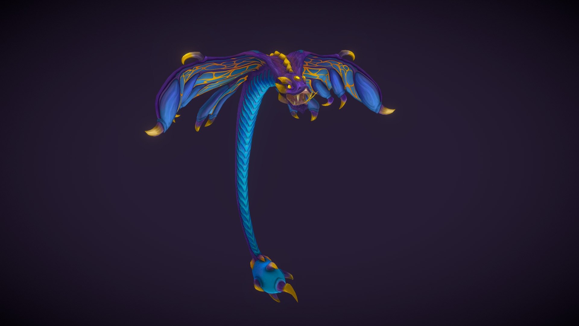 Stylized Swamp Viper 3d model