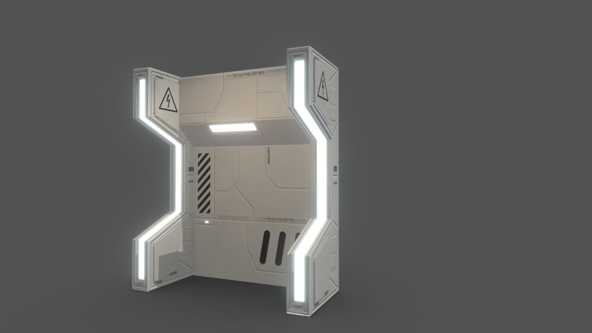 Modular Sci-Fi Wall Test 2 3d model